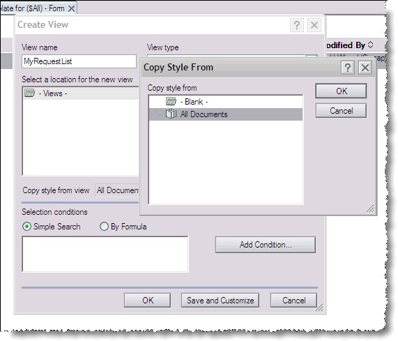 Create a new view based on an existing one Create a new view based on an existing one